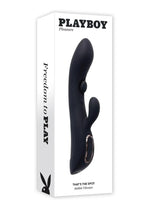 Load image into Gallery viewer, Playboy That&#39;s The Spot Rechargeable Silicone Dual Stimulating Vibrator - Black
