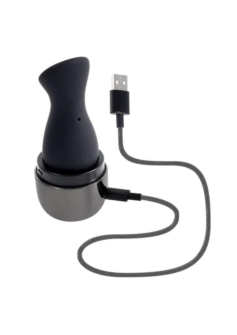 Playboy The Jet Set Sucking Rechargeable Silicone Clitoral Stimulator