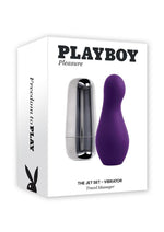 Load image into Gallery viewer, Playboy The Jet Set Vibrator Rechargeable Silicone Clitoral Stimulator - Purple/Silver
