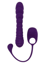 Load image into Gallery viewer, Playboy Twisted Playground Rechargeable Silicone Dual Vibrator with Detachable C-Ring Anal Tail
