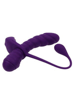 Load image into Gallery viewer, Playboy Twisted Playground Rechargeable Silicone Dual Vibrator with Detachable C-Ring Anal Tail
