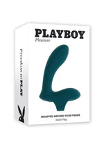 Load image into Gallery viewer, Playboy Wrapped Around Your Finger Silicone Rechargeable Finger Vibrator - Green
