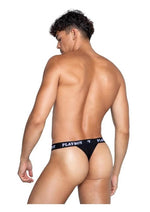 Load image into Gallery viewer, Playboys Mens Modal Gym Thong - Black/White - Large