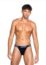 Load image into Gallery viewer, Playboys Mens Modal Gym Thong - Black/White - XLarge