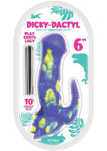 Load image into Gallery viewer, Playeontology Series Dickydactyl Rechargeable Silicone Vibrating Dildo - Purple - 6in