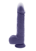 Load image into Gallery viewer, Pleasure Rider Rechargeable Silicone Thrusting Vibrating Dildo - Purple
