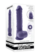 Load image into Gallery viewer, Pleasure Rider Rechargeable Silicone Thrusting Vibrating Dildo - Purple
