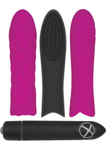 Load image into Gallery viewer, Pleasure Silicone Sleeve Trio with Bullet Kit - Black/Purple
