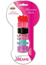 Load image into Gallery viewer, Pleasure Stars Jelly Cock Rings - Assorted Colors - 6 Pack
