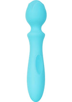 Load image into Gallery viewer, Pocket Wand Rechargeable Silicone Wand Massager - Aqua/Blue
