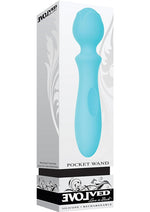 Load image into Gallery viewer, Pocket Wand Rechargeable Silicone Wand Massager - Aqua/Blue
