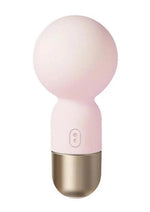 Load image into Gallery viewer, Pokewan Pocket Mini Vibrating Silicone Rechargeable Wand Massager - Pink/Rose Gold