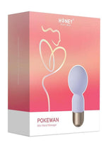 Load image into Gallery viewer, Pokewan Pocket Mini Vibrating Silicone Rechargeable Wand Massager - Purple/Rose Gold