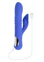 Load image into Gallery viewer, Pop Goes The O Rechargeable Silicone Triple Motor Thrusting Rabbit Vibrator
