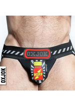 Load image into Gallery viewer, Popper Jock 3d Rubber Huffer Jock - Black/Red - Small