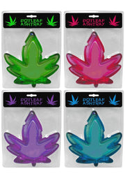 Pot Leaf Ashtry - Assorted Colors - 4 Pack