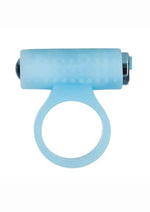 Load image into Gallery viewer, Powerbullet Cosmic Ring Rechargeable Silicone Vibrating Cock Ring - Glow In - Blue/Dark Blue/Glow In The Dark

