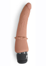 Load image into Gallery viewer, Powercocks Silicone Rechargeable Slim Anal Realistic Vibrator - Caramel - 7in
