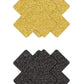 Pretty Pasties Glitter Cross - Black/Gold