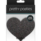 Pretty Pasties Glitter Hearts - Black/Gold