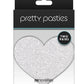 Pretty Pasties Glitter Hearts - Red/Silver