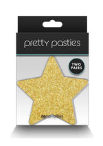 Load image into Gallery viewer, Pretty Pasties Glitter Stars - Black/Gold
