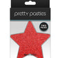 Pretty Pasties Glitter Stars - Red/Silver