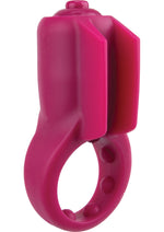 Load image into Gallery viewer, Primo Minx True Silicone Vibrating Cock Ring Waterproof - Merlot/Pink
