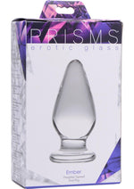 Load image into Gallery viewer, Prisms Ember Weighted Tapered Glass Anal Plug - Clear
