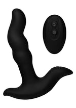 Load image into Gallery viewer, Prostatic Play Curved Rotating Silicone Prostate Plug with Remote - Black