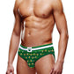 Prowler Christmas Tree Brief - Green/Multicolor/Rainbow - Large