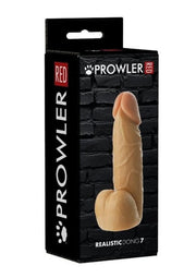 Prowler Dildo with Balls - Vanilla - 7in