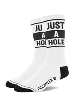 Load image into Gallery viewer, Prowler Red Just A Hole Socks - Black/White