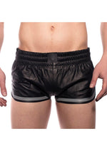 Load image into Gallery viewer, Prowler Red Leather Sport Shorts - Black/Gray/Grey - Medium