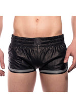 Load image into Gallery viewer, Prowler Red Leather Sport Shorts - Black/Gray/Grey - XSmall