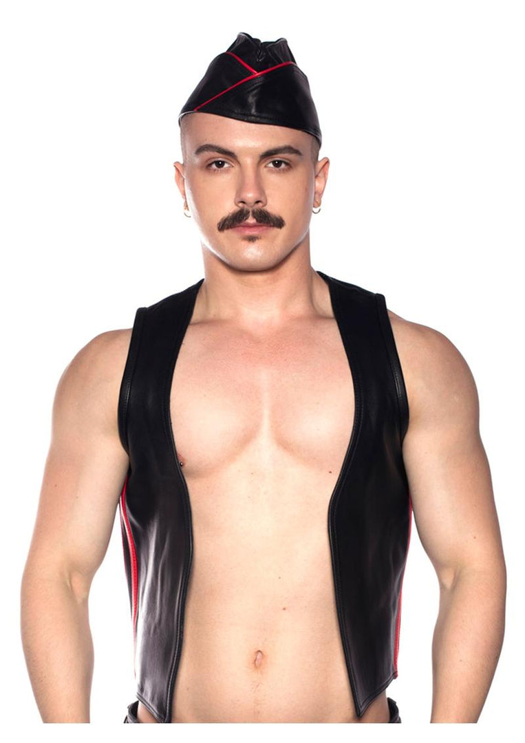 Prowler Red Waistcoat Stripe - Black/Red - Medium