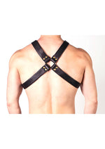 Load image into Gallery viewer, Prowler Red X Chest Harness - XXLarge - Black/Brass - Black/Metal