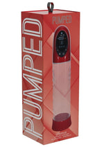 Load image into Gallery viewer, Pumped Cyberpulse 13 Function Automatic Rechargeable Penis Pump - Metallic - Red
