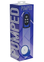 Load image into Gallery viewer, Pumped Engage 6 Function Automatic Rechargeable Penis Pump - Metallic - Blue
