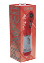 Load image into Gallery viewer, Pumped Strokemate Multi-Function Rechargeable Masturbator - Metallic - Red