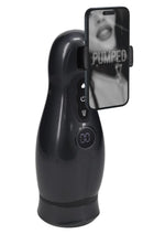 Load image into Gallery viewer, Pumped Virtuo 10 Function Rechargeable Masturbator with Phone Attachment - Grey/Gun Metal
