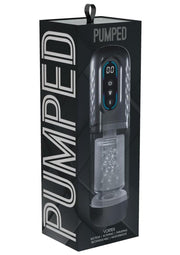 Pumped Vortex Multi Function Suction Rotating Thrusting Rechargeable Masturbator - Grey/Gun Metal