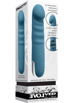Load image into Gallery viewer, Queen Of All Trades - Rechargeable Silicone Dual Vibrator - Blue
