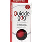 Quickie Gag Silicone Ball Gag Bondage - Red - Large