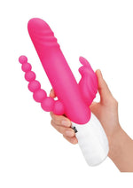 Load image into Gallery viewer, Rabbit Essential Silicone Rechargeable Double Penetration Rabbit Vibrator
