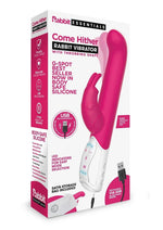 Load image into Gallery viewer, Rabbit Essentials Silicone Rechargeable Come Hither G-Spot Rabbit - Hot Pink/Pink