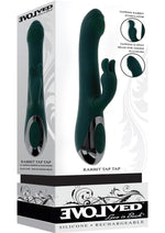 Load image into Gallery viewer, Rabbit Tap Tap Rechargeable Silicone Dual Vibrator - Green
