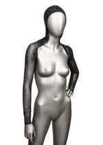 Load image into Gallery viewer, Radiance Hooded Shoulder Shrug - Black - Plus Size/Queen