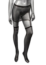 Load image into Gallery viewer, Radiance One Piece Garter Skirt with Thigh Highs - Black - One Size