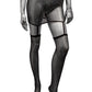 Radiance One Piece Garter Skirt with Thigh Highs - Black - Plus Size/Queen